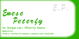 emese peterfy business card
